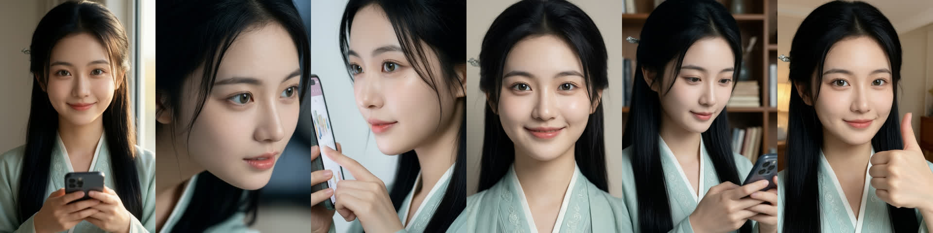同一张脸，六种机位